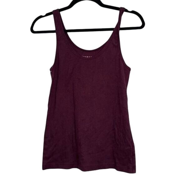 Aeropostale Burgundy Ribbed Tank Top XL 100% Cotton Womens Casual Sleeveless Shi - Picture 1 of 6